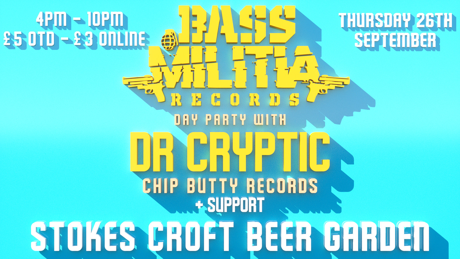 Bass Militia Day Party With Dr Cryptic + KAKE at Stokes Croft Beer Garden