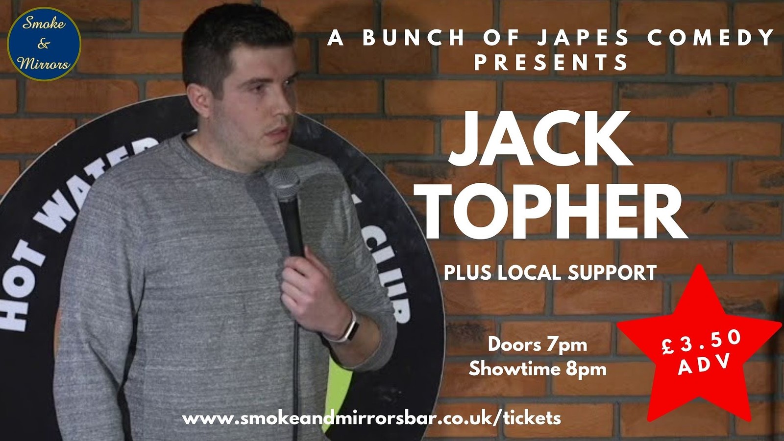 Stand-Up Comedy New Material with Jack Topher at Smoke & Mirrors