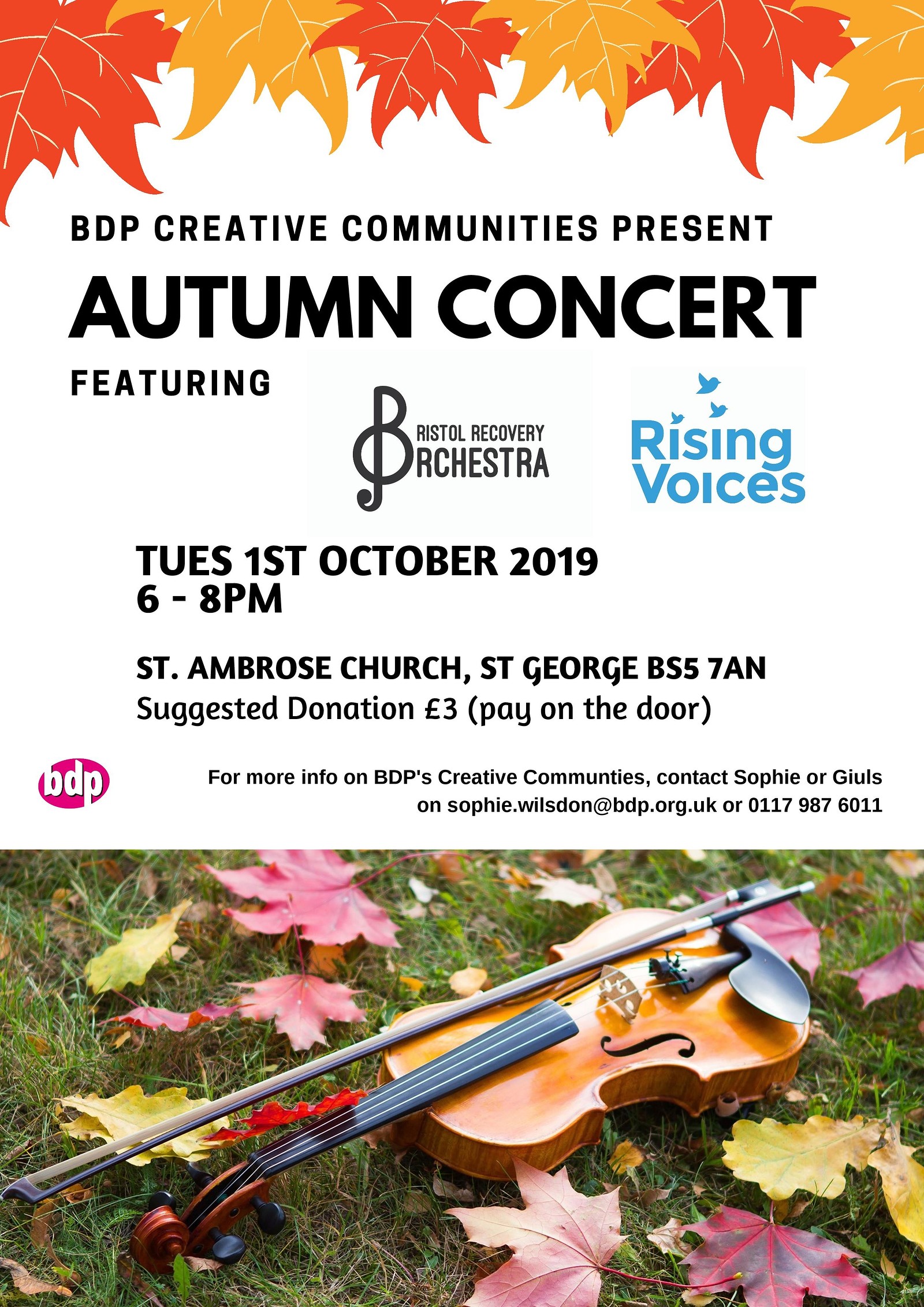 Rising Voices & Bristol Recovery Orchestra at St Ambrose and St Leonard, St. George BS5 7AW