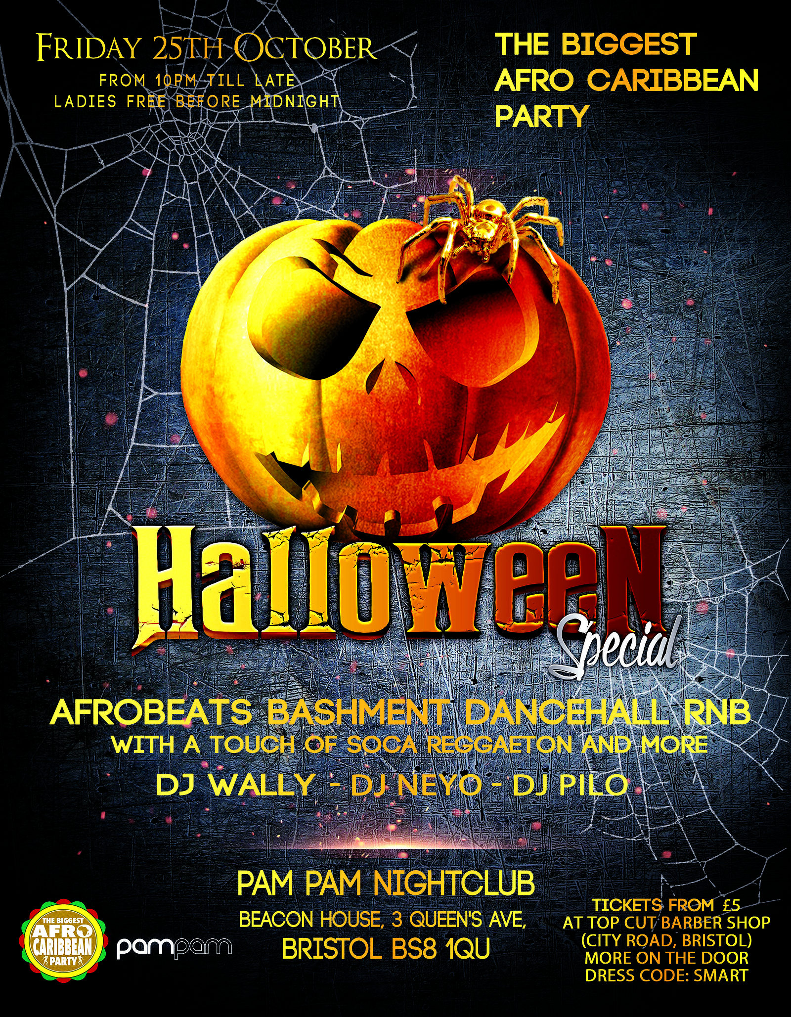 The Biggest Afrocaribbean Halloween Party at Pam Pam