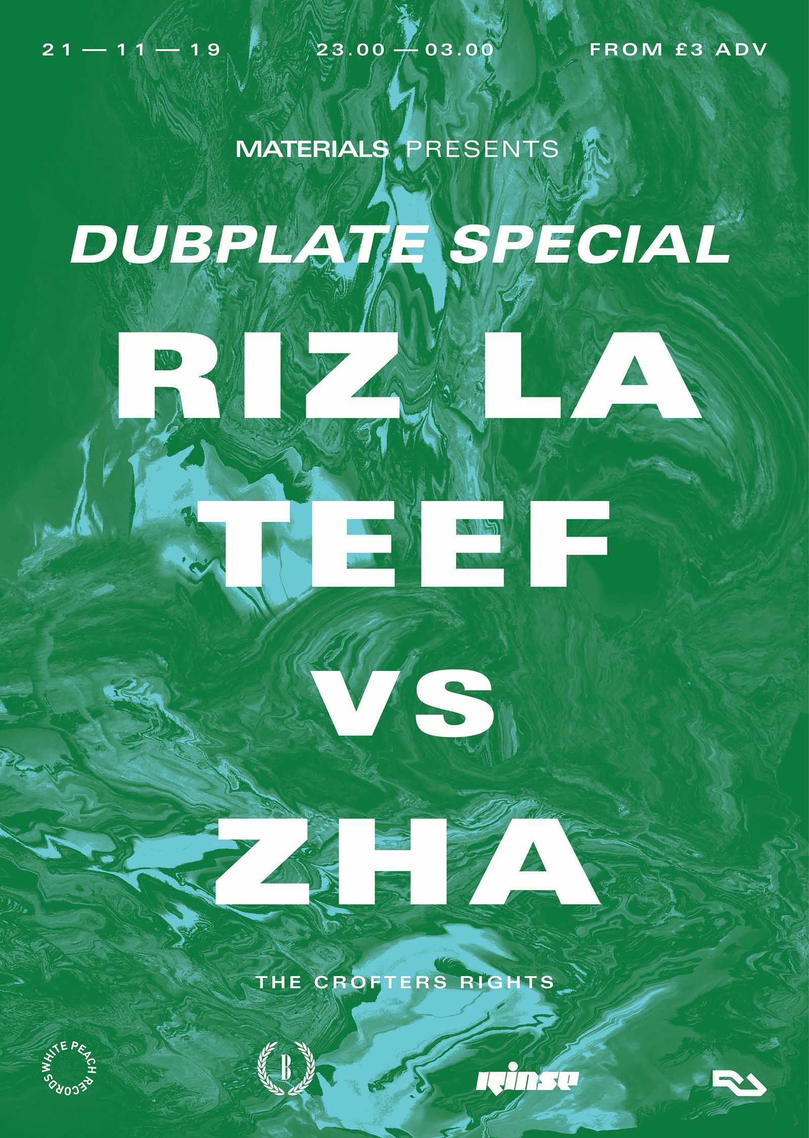Materials: Dubplate Special *SOLD OUT TIX OTD* at Crofters Rights
