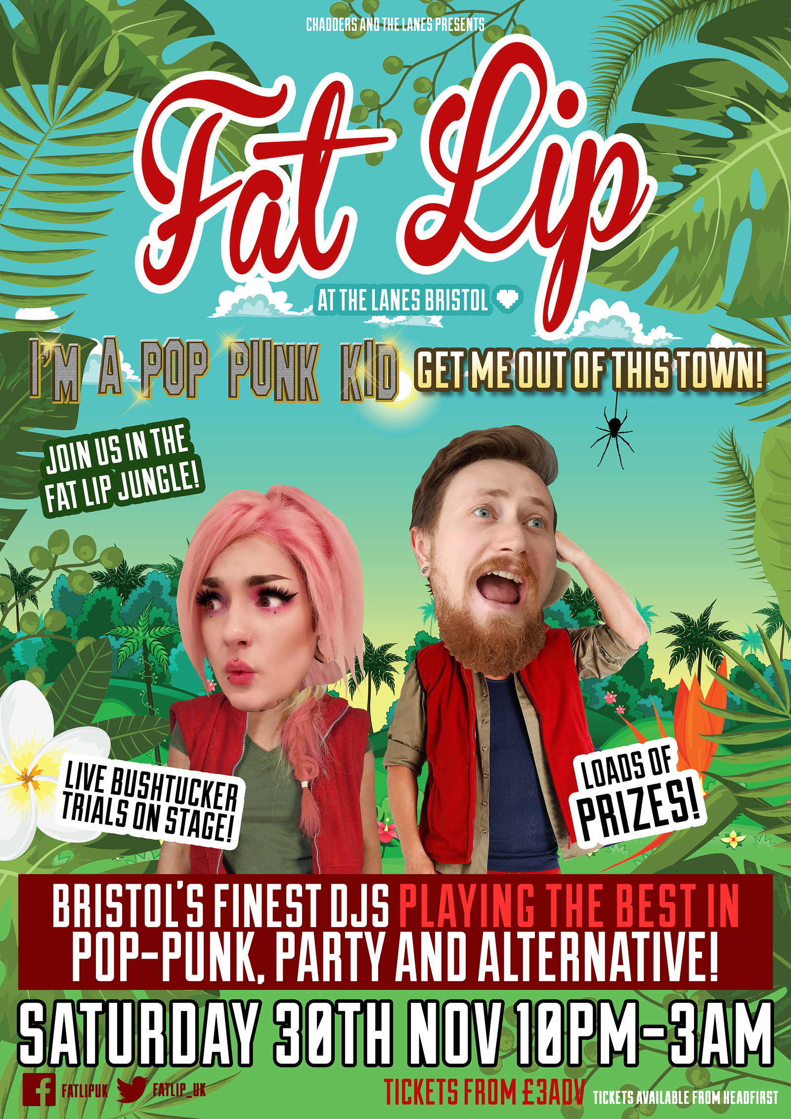 ★ FAT LIP ★ I'm a Celeb Party 30th November @The at The Lanes