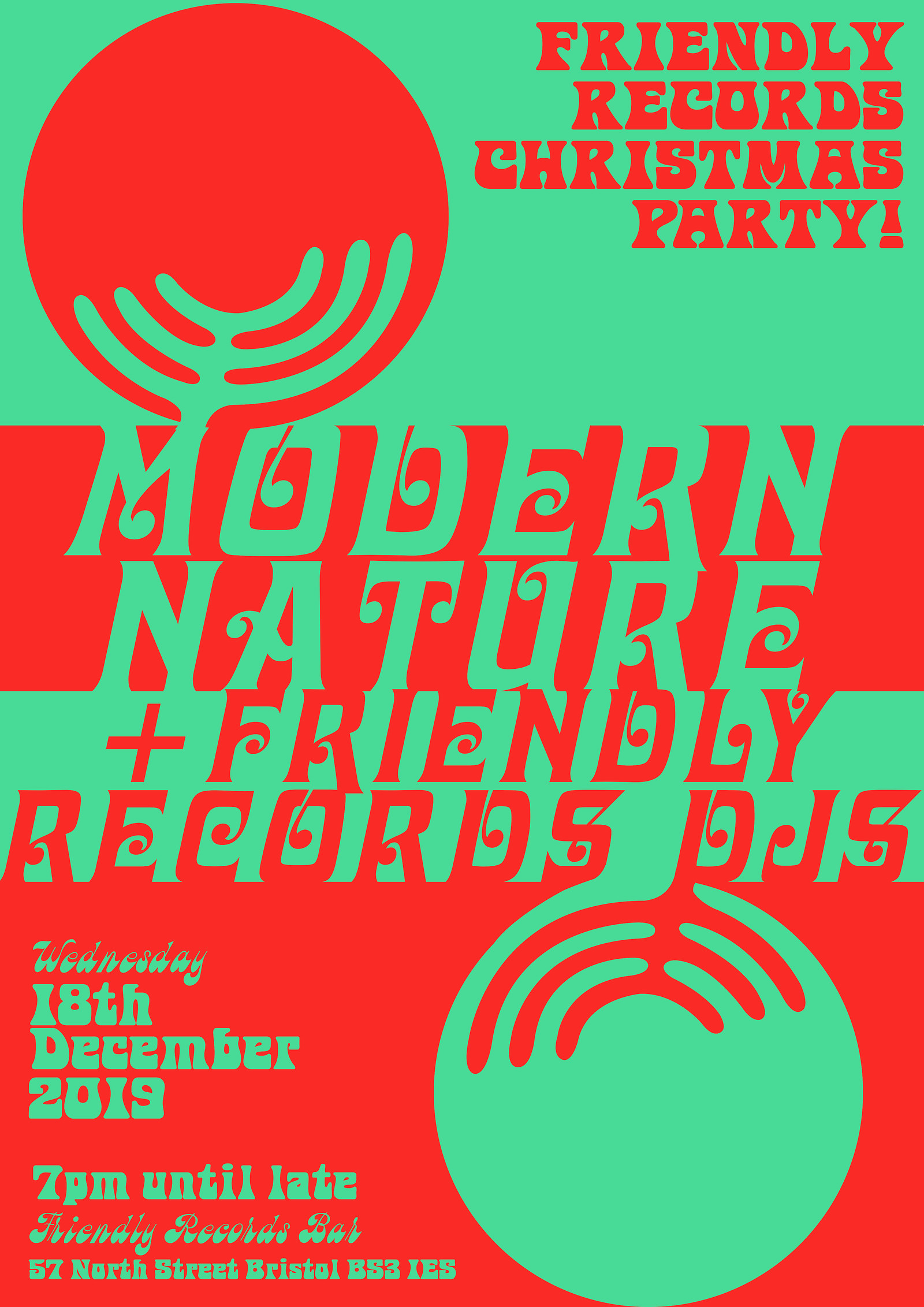 Friendly Records Christmas Party w/ Modern Nature at Friendly Records Bar