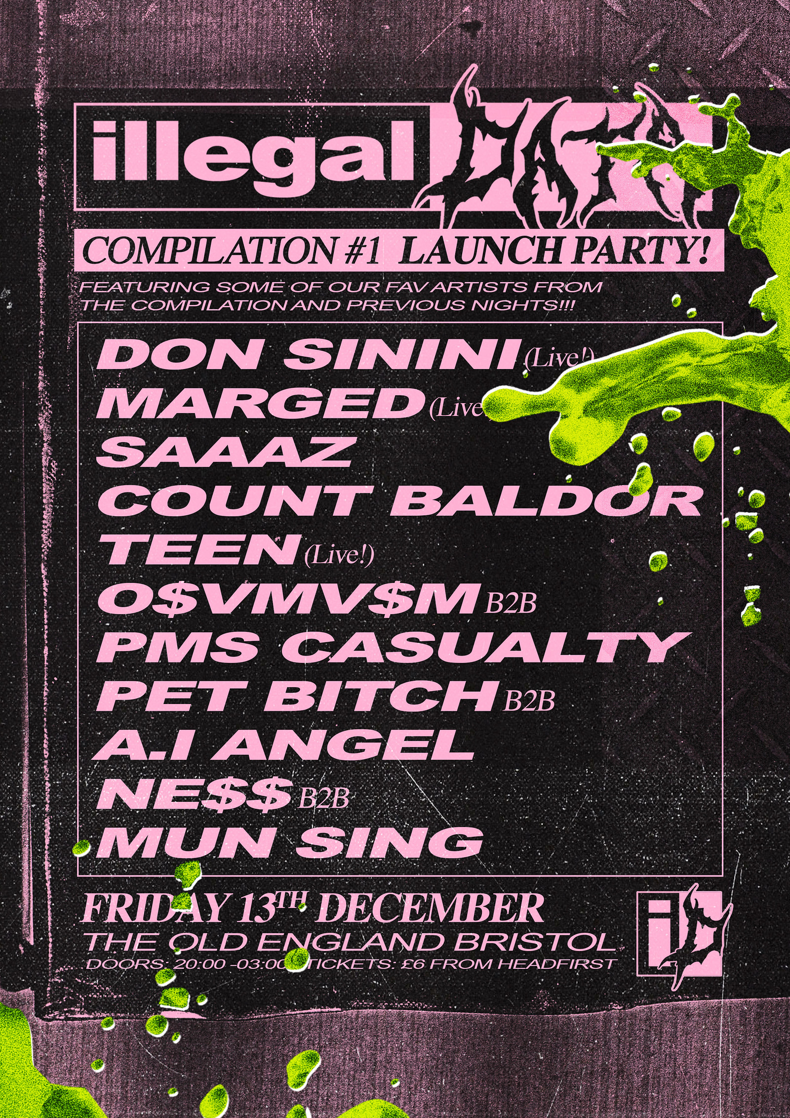 Illegal Data #10: Compilation Launch w/ Don Sinini at The Old England Pub