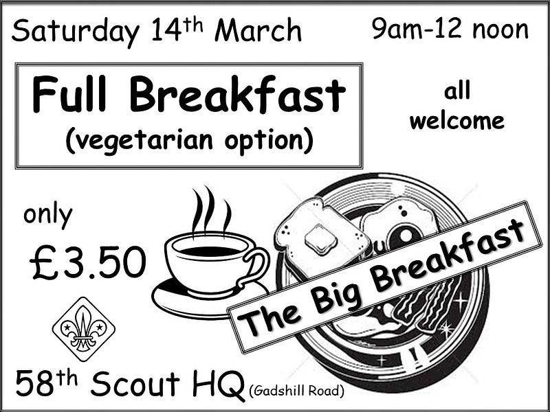 The Big Breakfast at 58th Bristol Scouts Hq