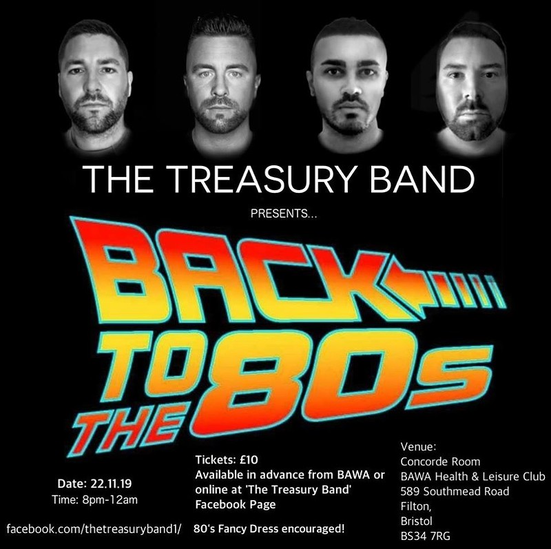 BACK TO THE 80's - The Treasury Band at BAWA Healthcare & Leisure Club