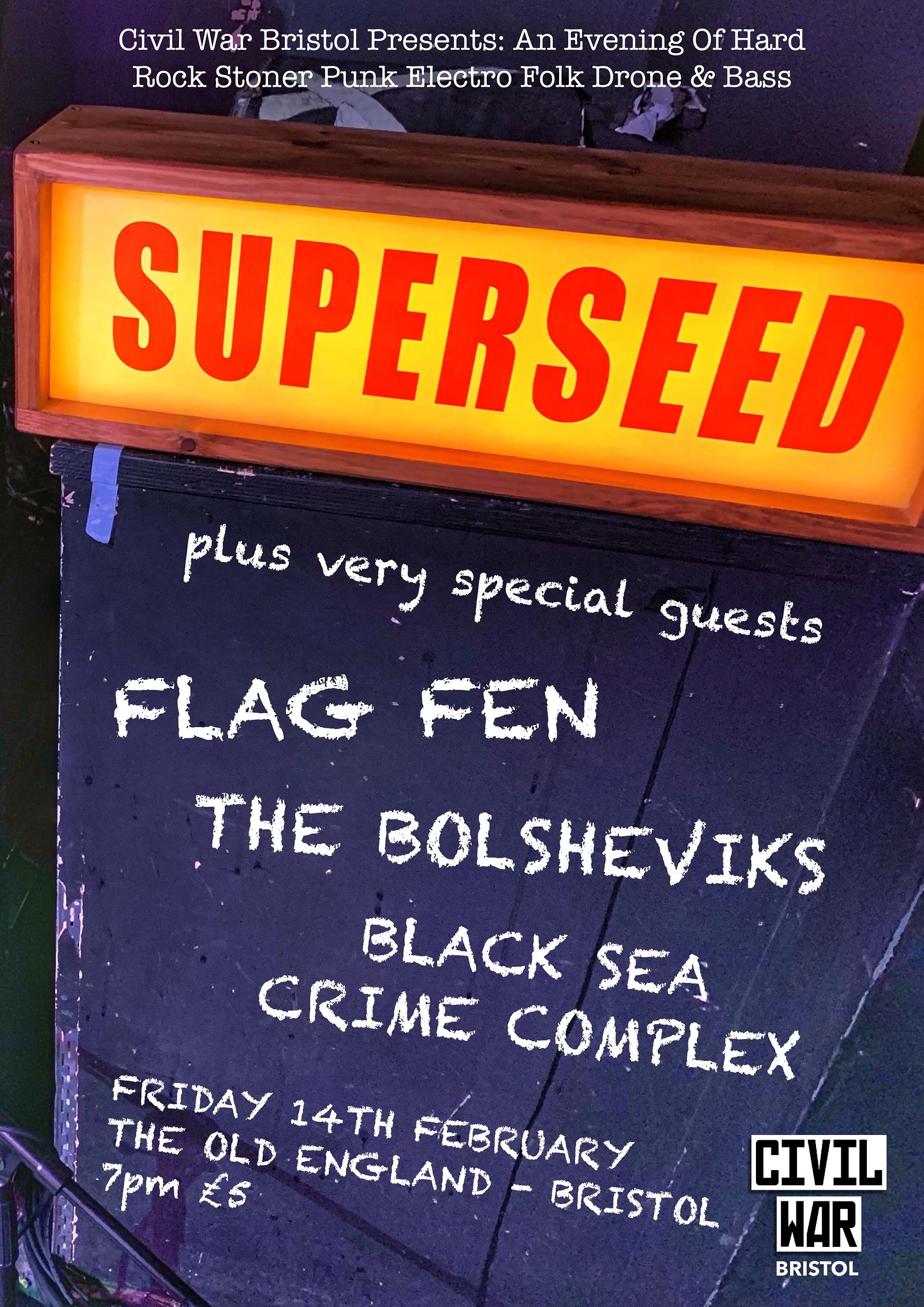 Superseed/Flag Fen/Bolsheviks at The Old England Pub