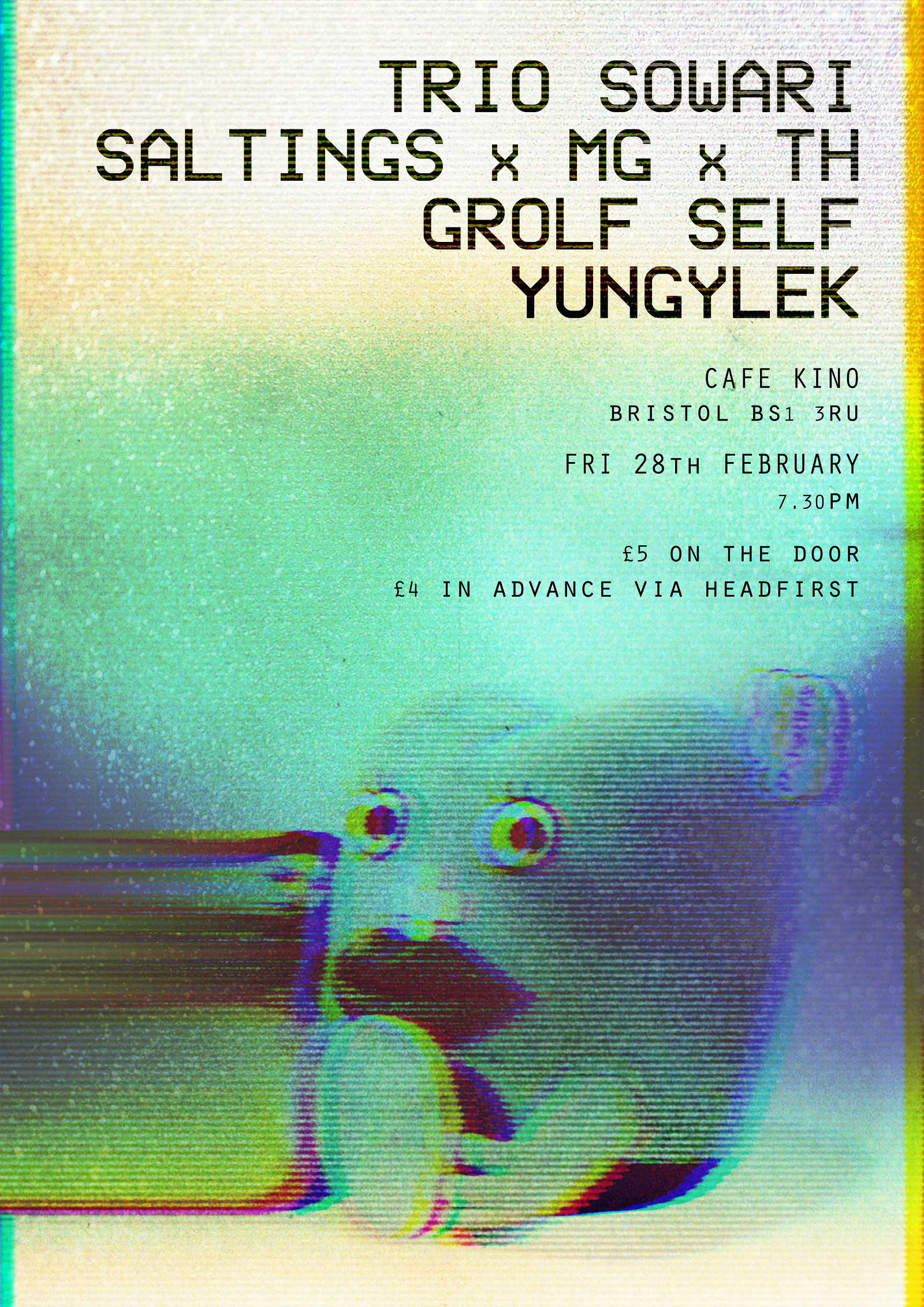 Trio Sowari/SALTINGSxMGxTH/Grolf Self/Yungylek at Cafe Kino
