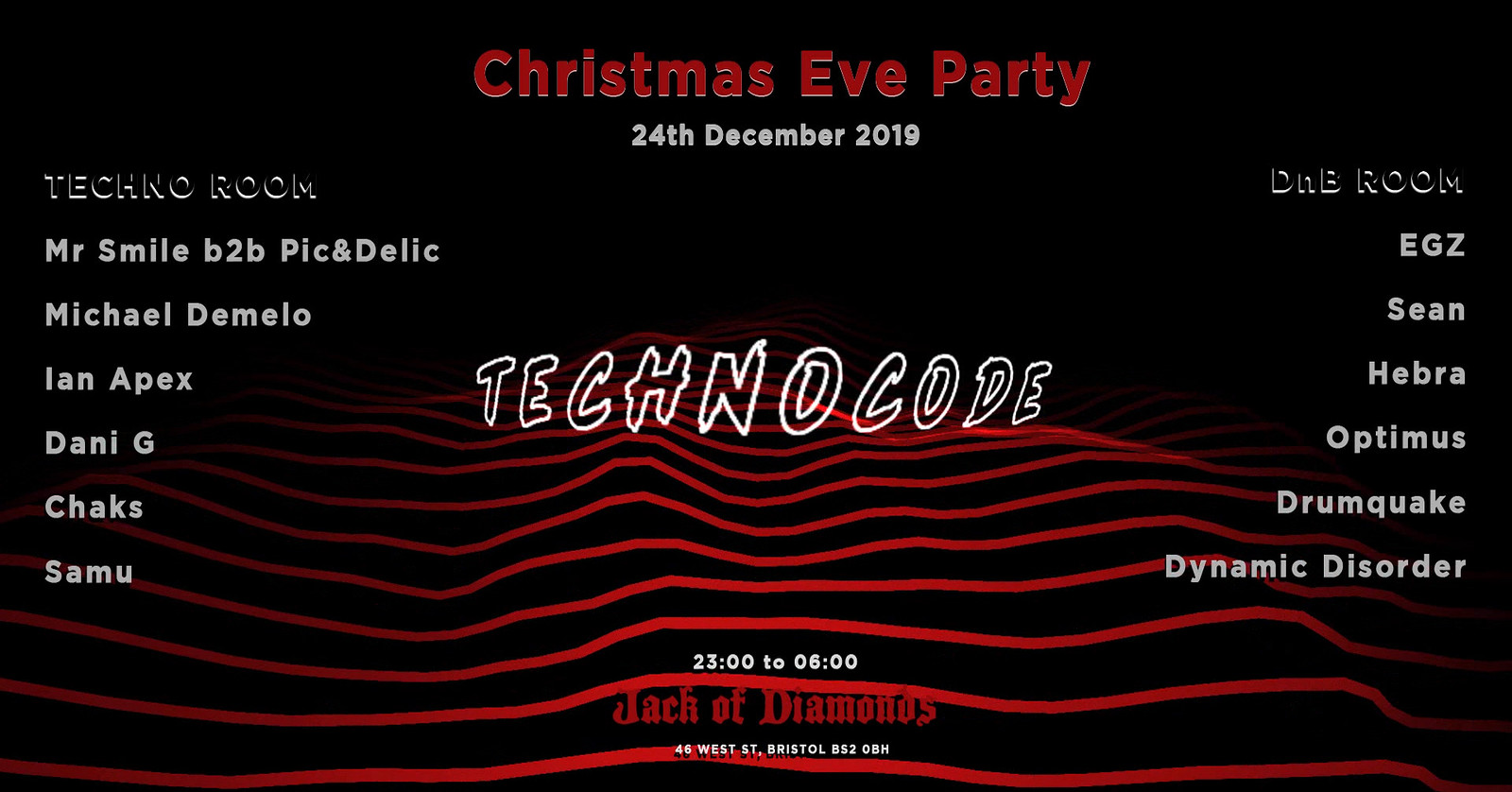 Christmas Eve Party // Technocode at Jack Of Diamonds