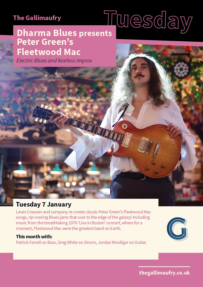 Dharma Blues presents Peter Green's Fleetwood Mac at The Gallimaufry