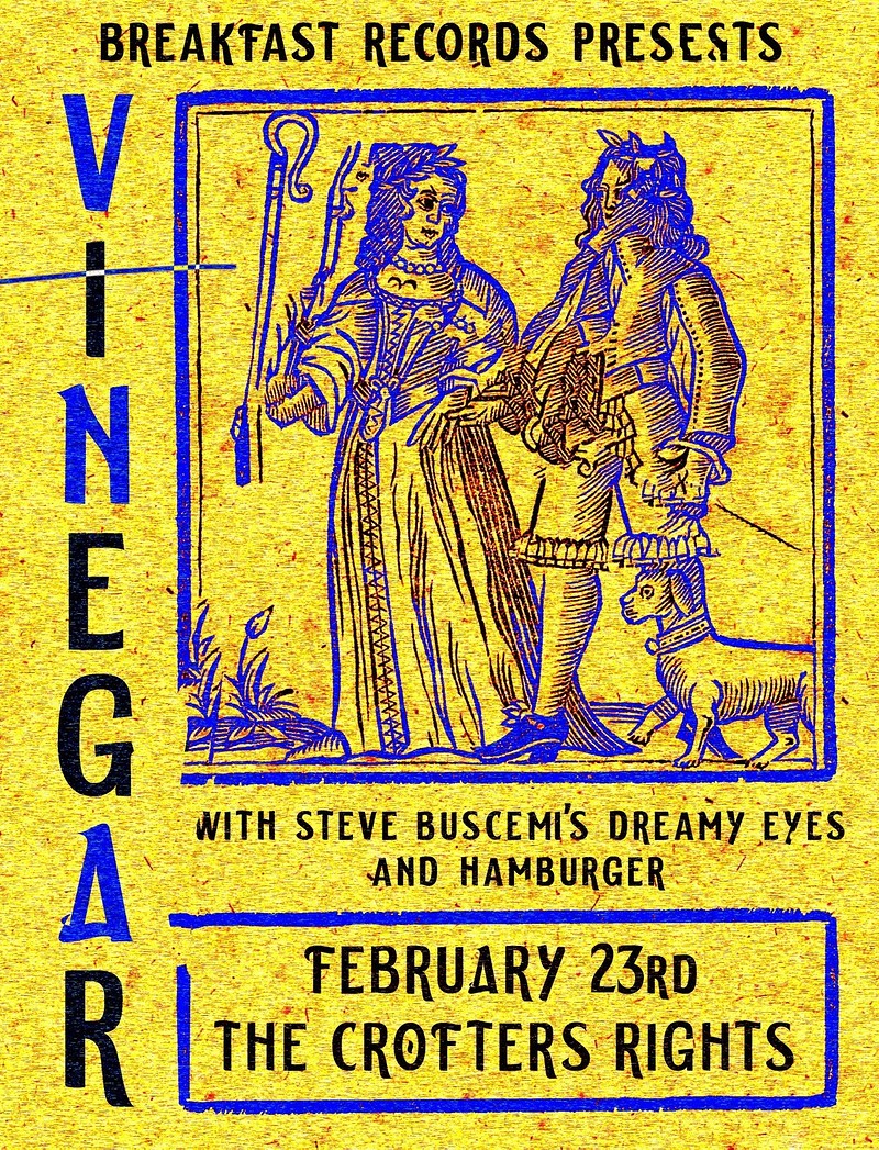 Vinegar, Steve Buscemi's Dreamy Eyes & Hamburger at Crofters Rights