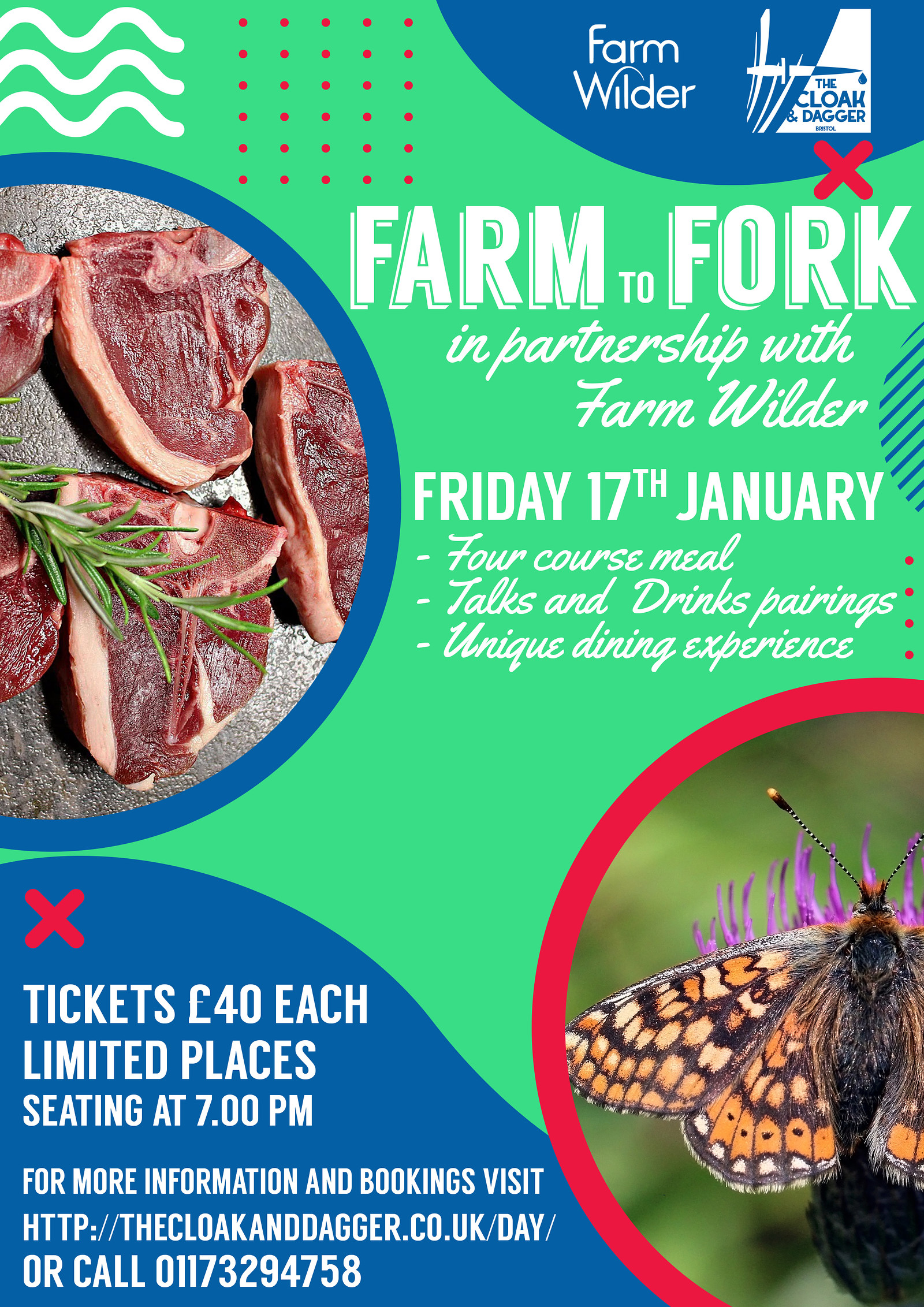 Farm to Fork in collaboration with Farm Wilder at The Cloak and Dagger