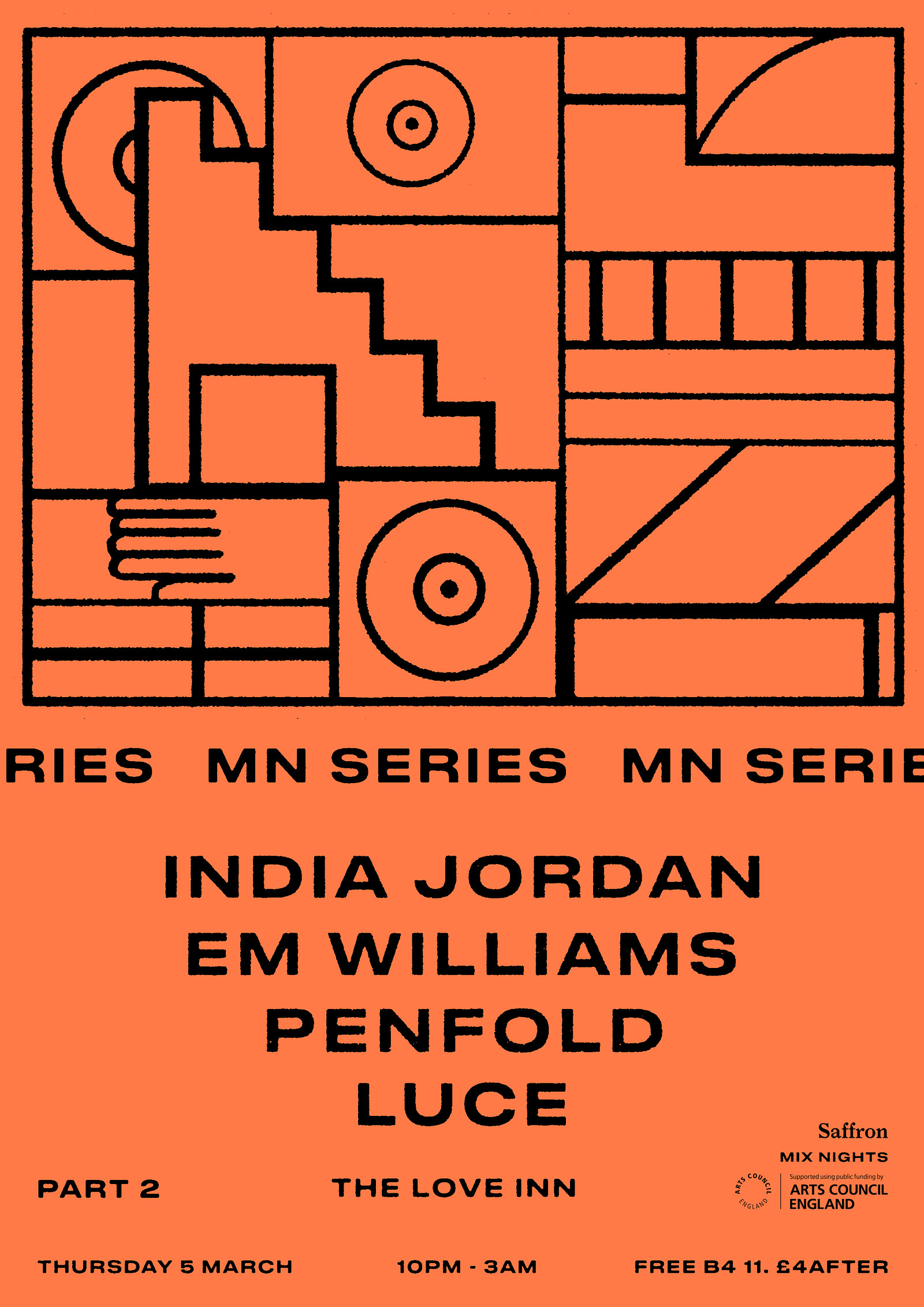 MN Series: India Jordan / Em Williams / Penfold at The Love Inn