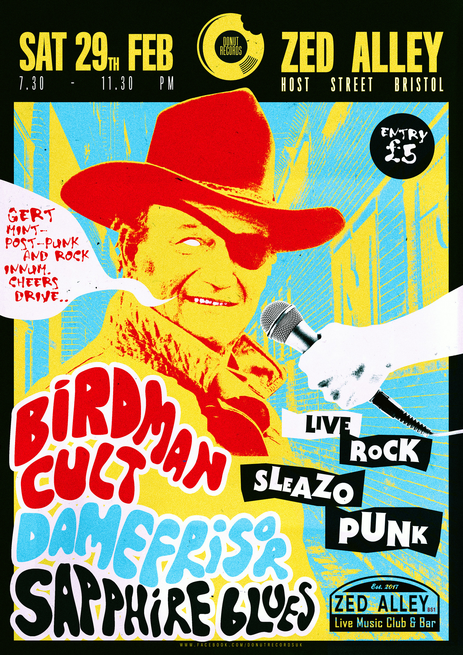 Birdman Cult/DAMEFRISØR/Sapphire Blues/Fawner at Zed Alley