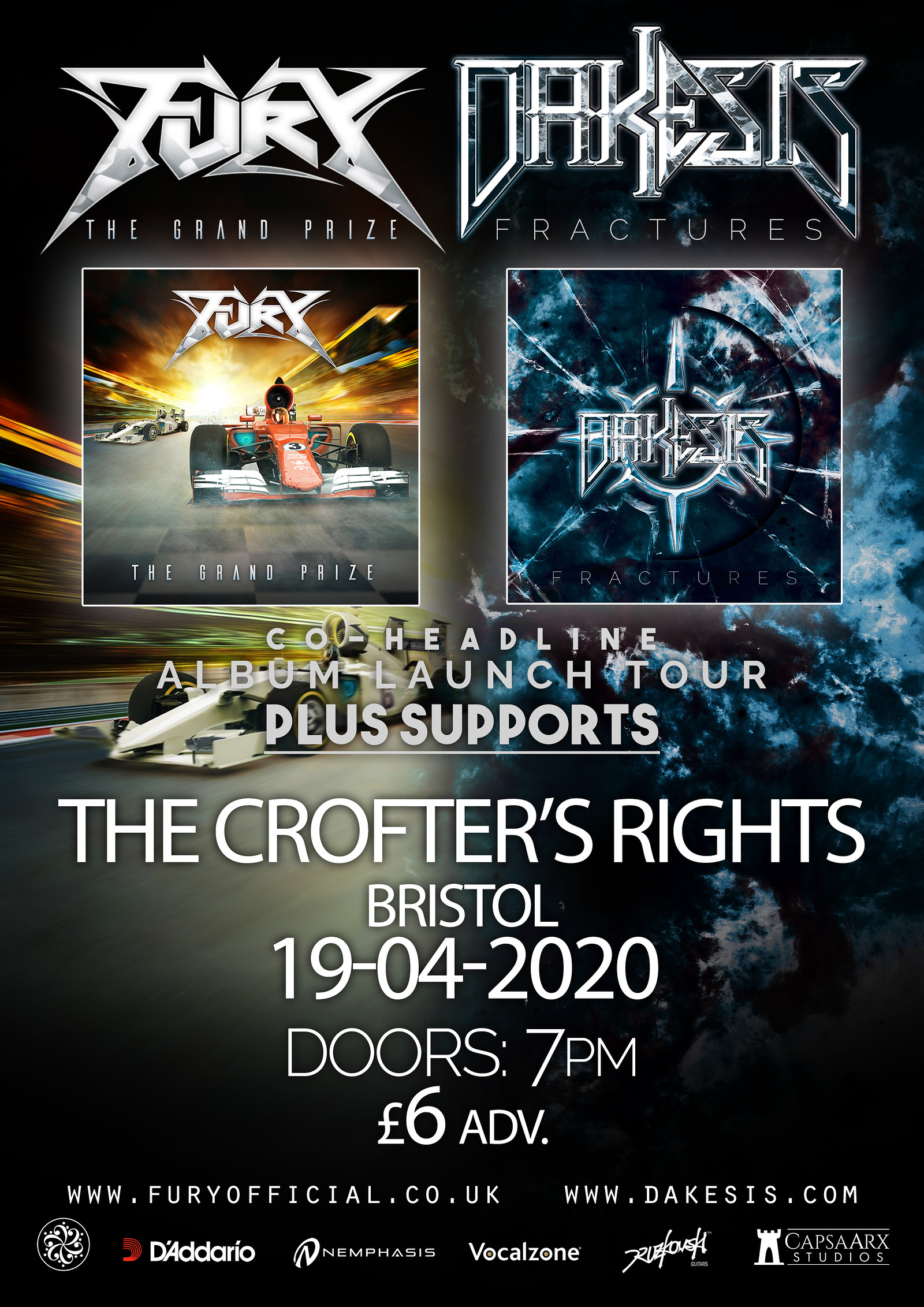 Fury + Dakesis Album Launch Tour - Bristol at Crofters Rights