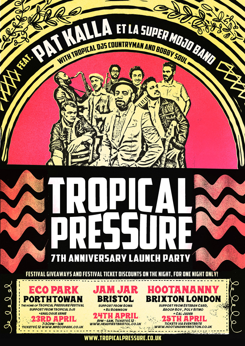 POSTPONED Tropical Pressure Festival Launch Party at Jam Jar