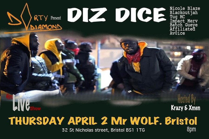 Dirty Diamond presents Diz Dice + Special guests at Mr Wolfs
