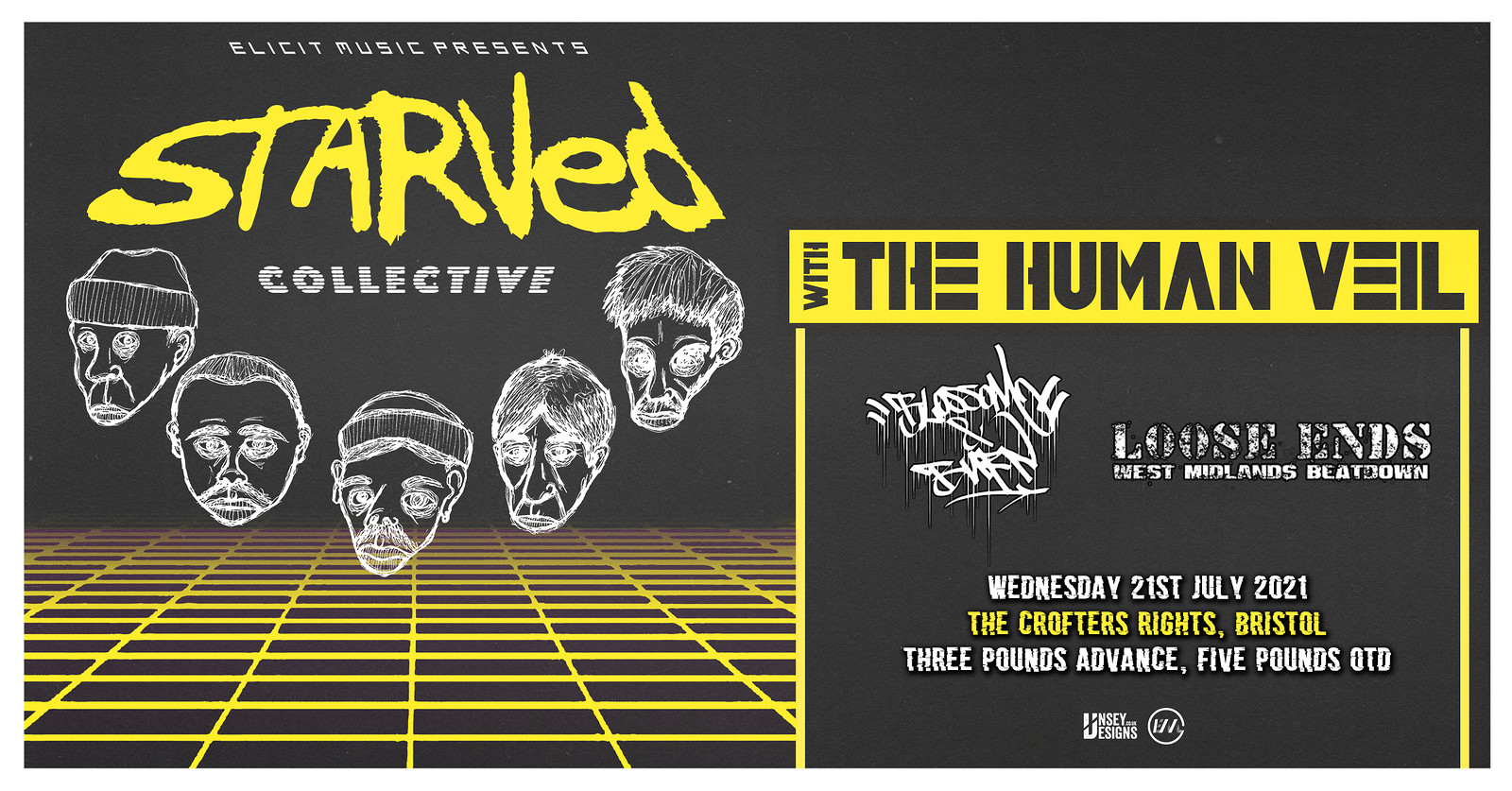 Starved & The Human Veil+ Supports at Crofters Rights