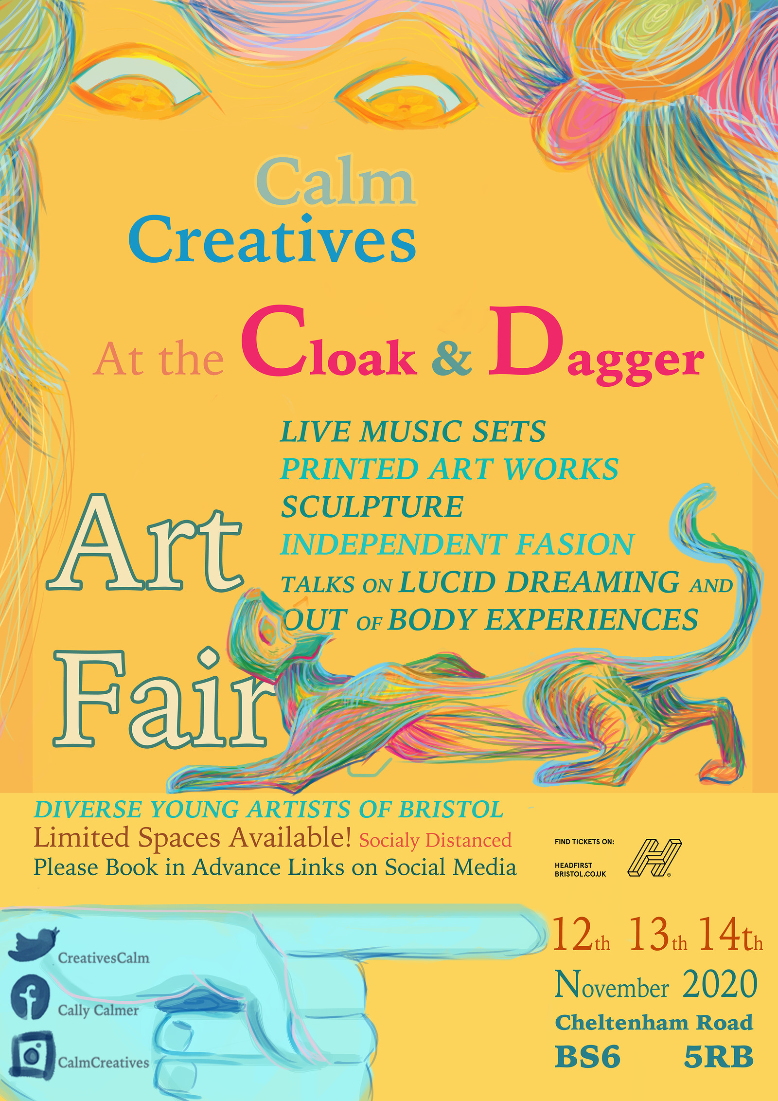 The Calm Creatives Art Fair at The Cloak and Dagger