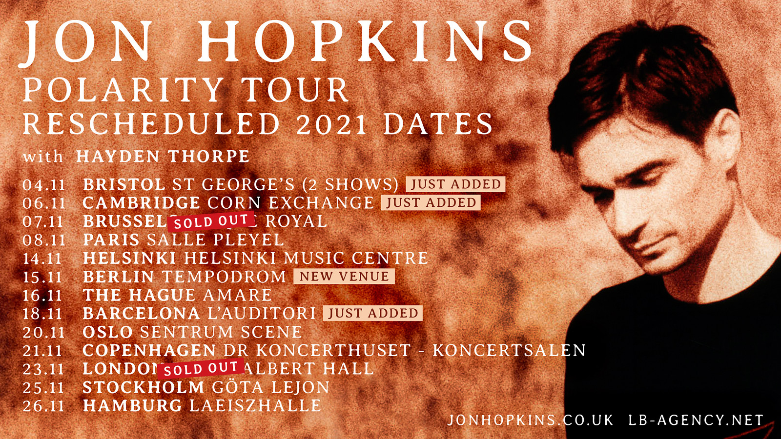 Jon Hopkins  // 2 x Shows at St George's Bristol