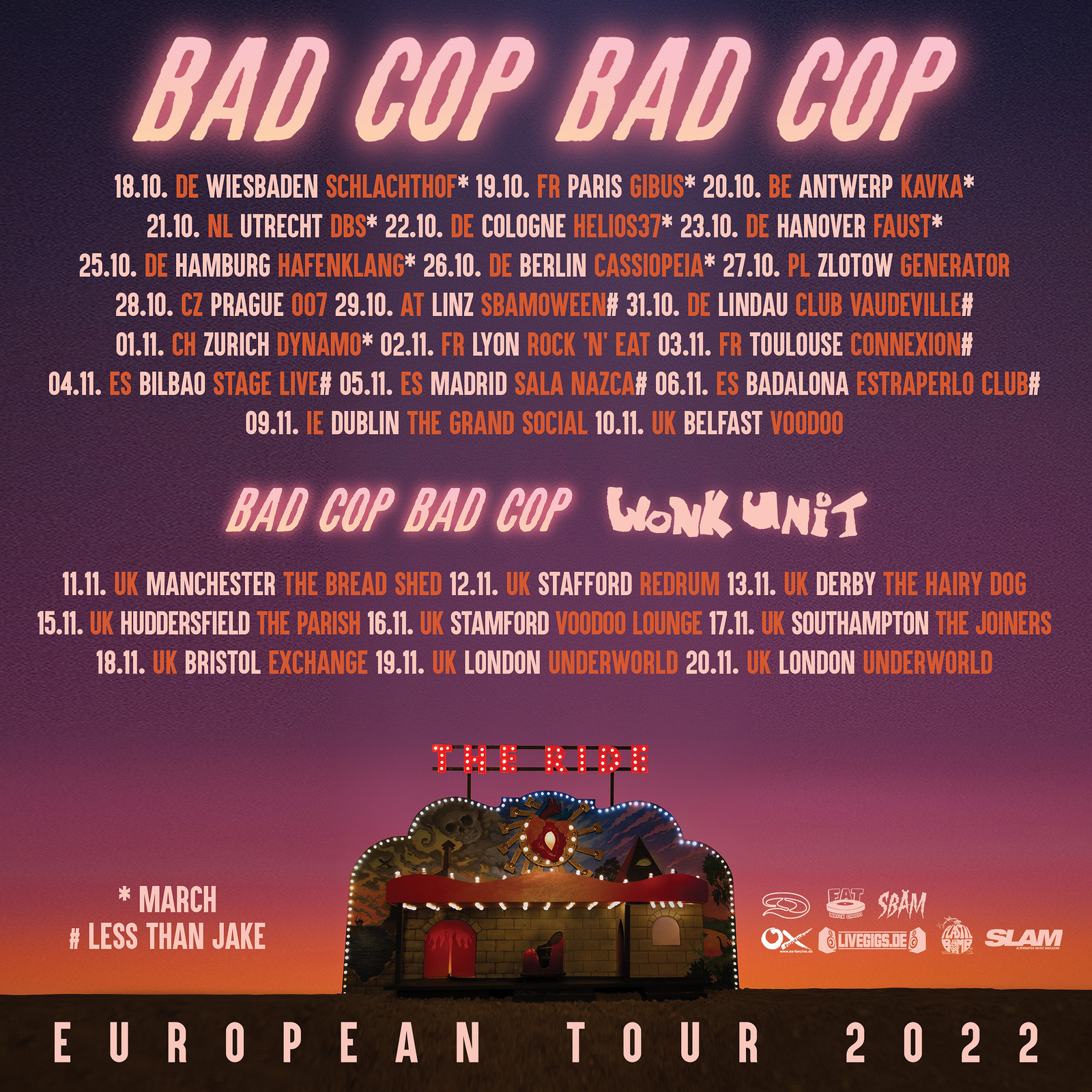 Bad Cop / Bad Cop + Wonk Unit at Exchange