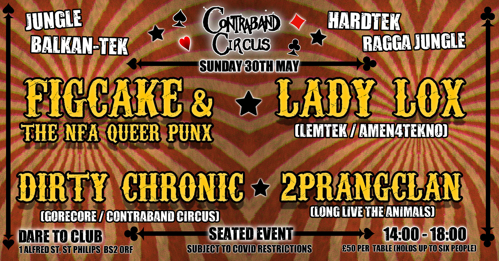 Contraband Circus - afternoon & evening session at Dare to Club