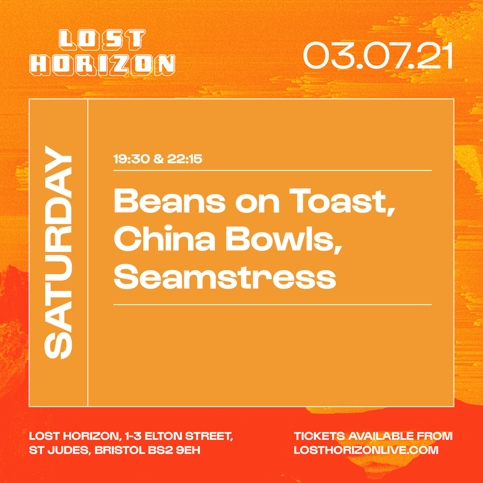 Beans on Toast, China Bowls & Seamstress at Lost Horizon