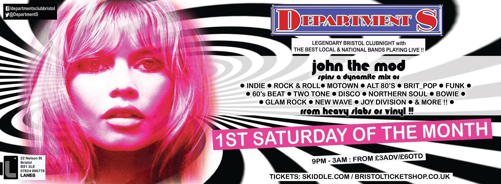 Dept S Club Night with John The Mod at The Lanes