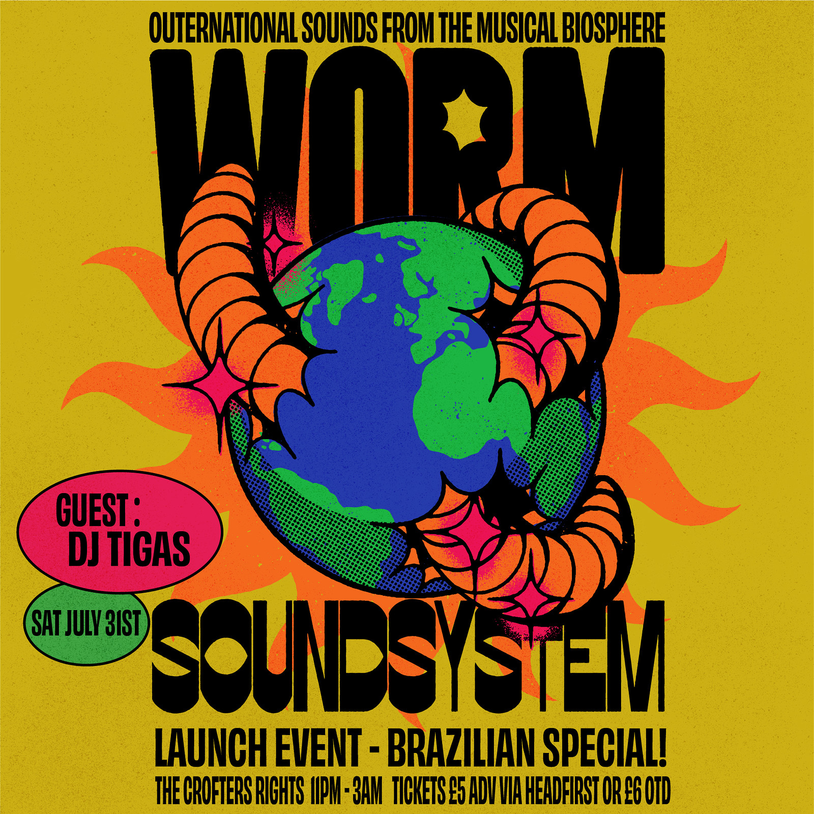 Worm Soundsystem - Brazilian Special with DJ Tigas at Crofters Rights