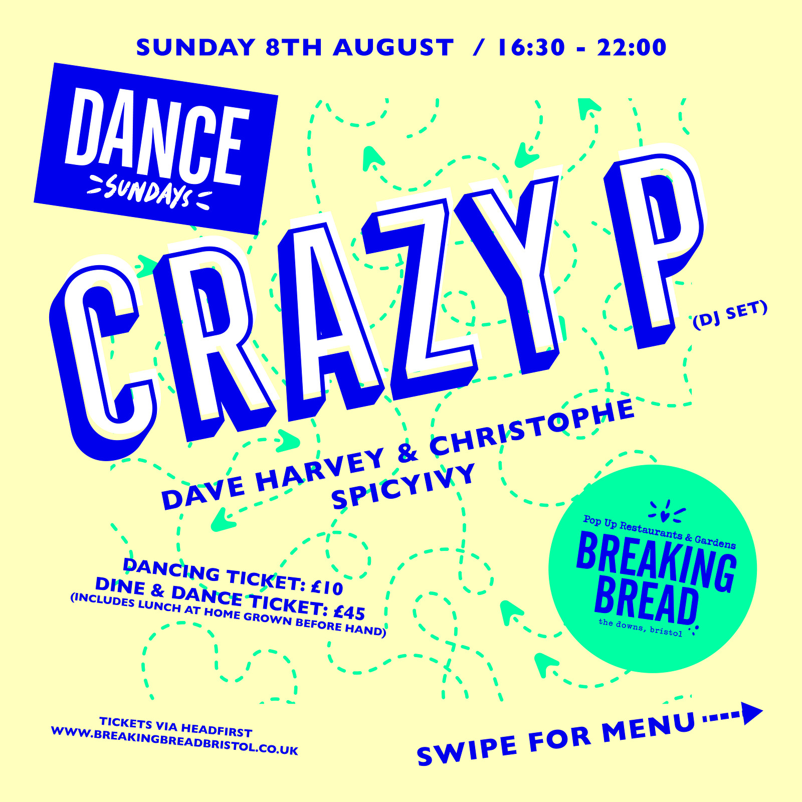Dance Sundays: Crazy P  + more at Breaking Bread