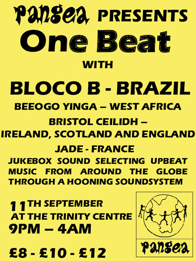 Pangea Presents - 1 Beat at The Trinity Centre