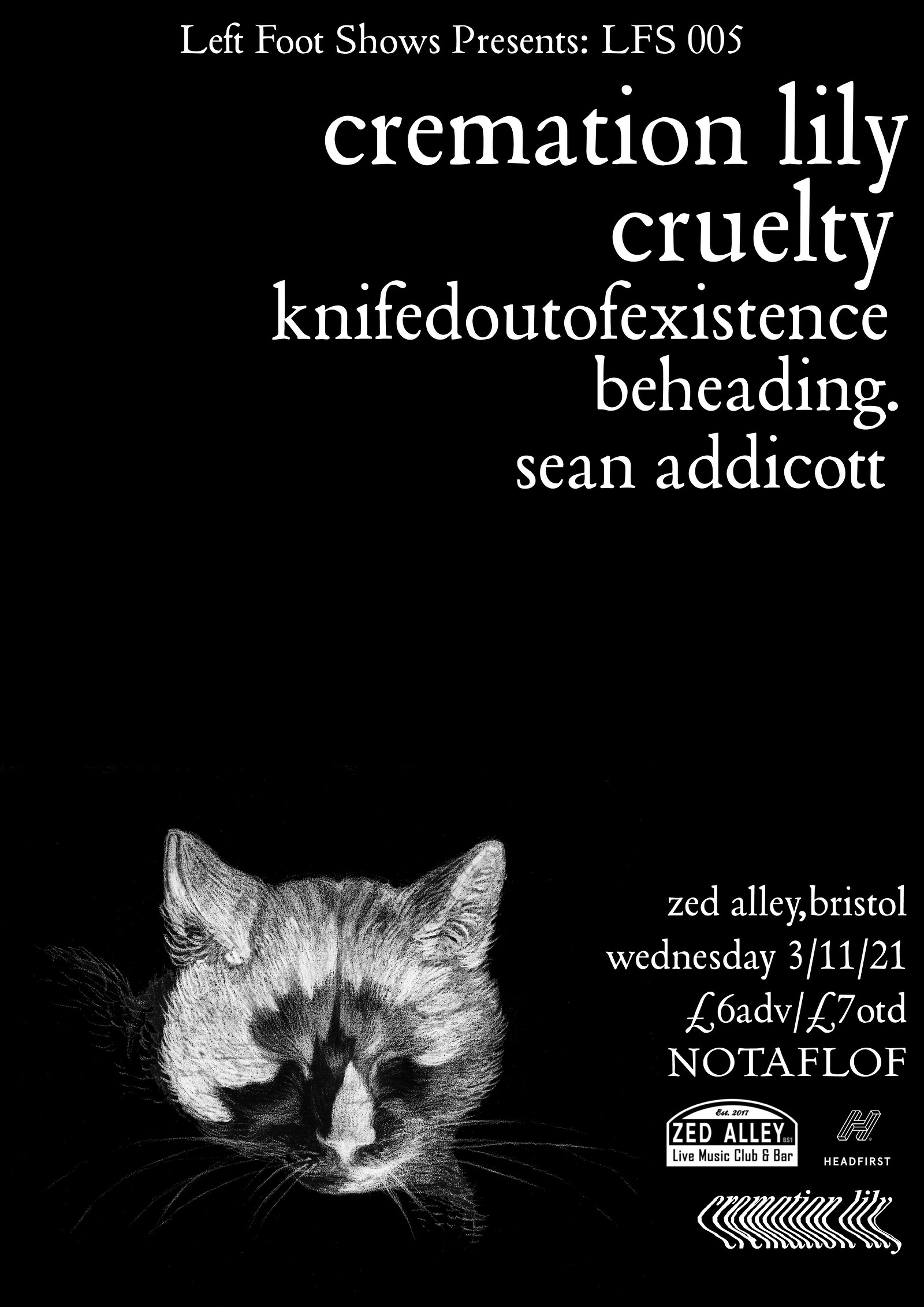 Cremation Lily, Cruelty, KOOE + more at Zed Alley