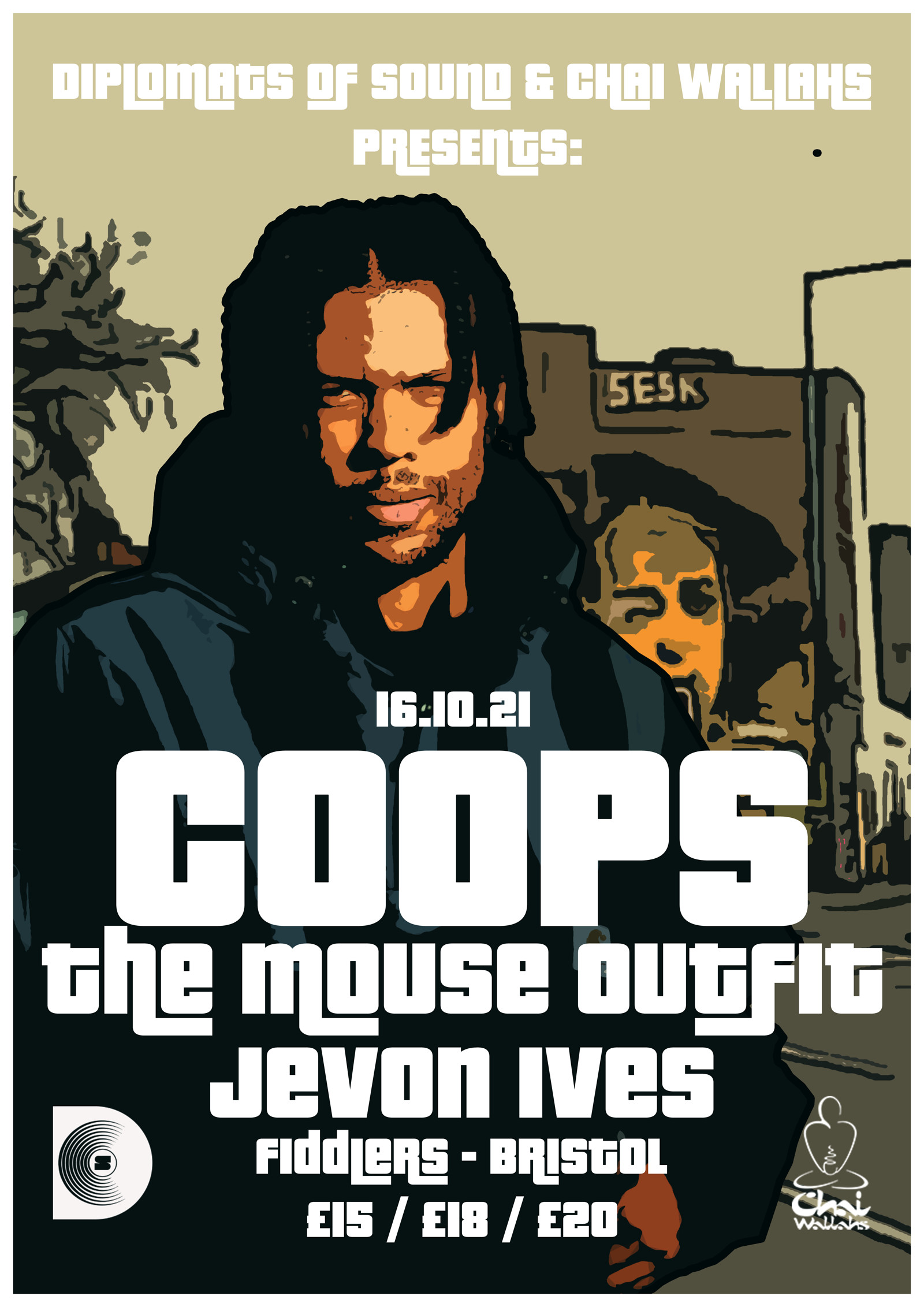 Coops, The Mouse Outfit & Jevon Ives Bristol at Fiddlers