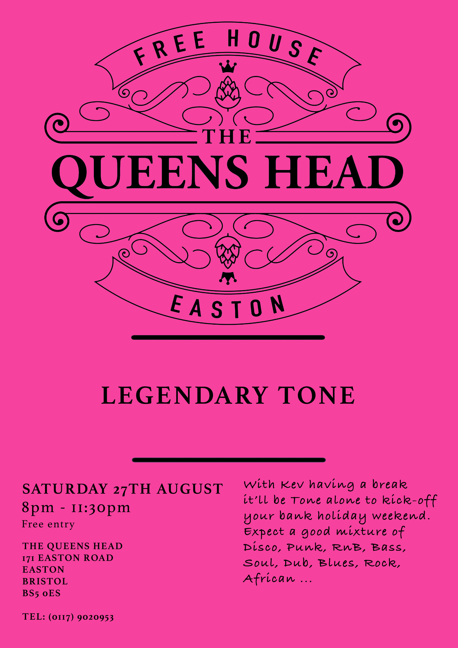 Legendary Tone at Queens Head Easton