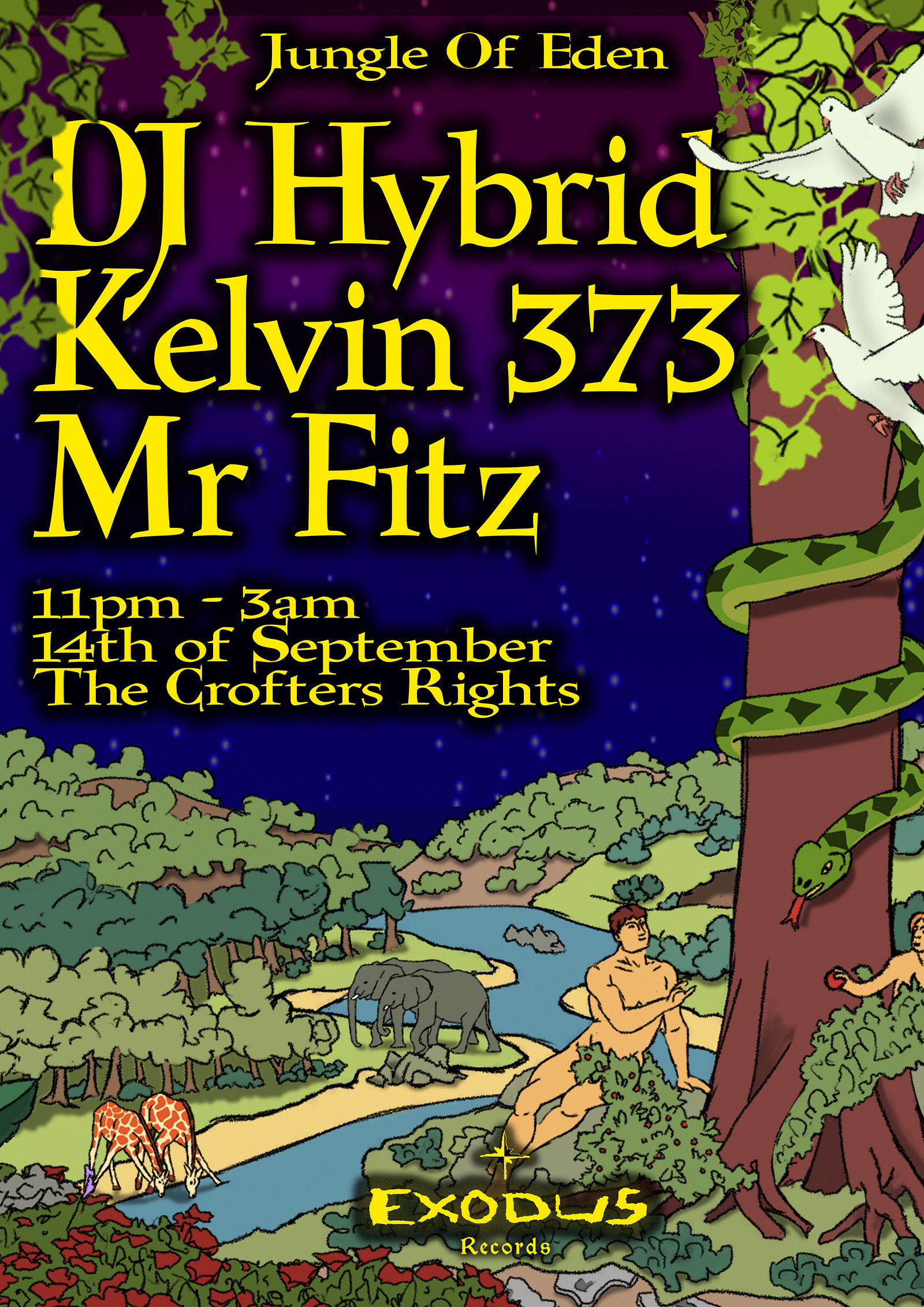 Jungle Of Eden - DJ Hybrid, Kelvin 373 & Mr Fitz at Crofters Rights