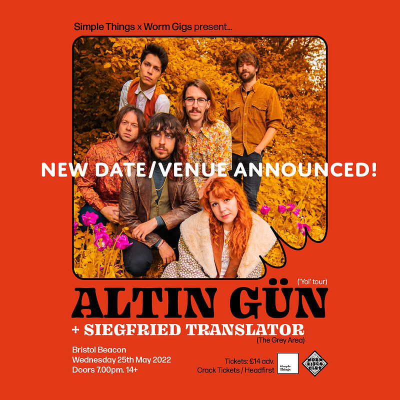Worm Gigs X Simple Things: Altin Gün ~ SOLD OUT! at Bristol Beacon Foyer