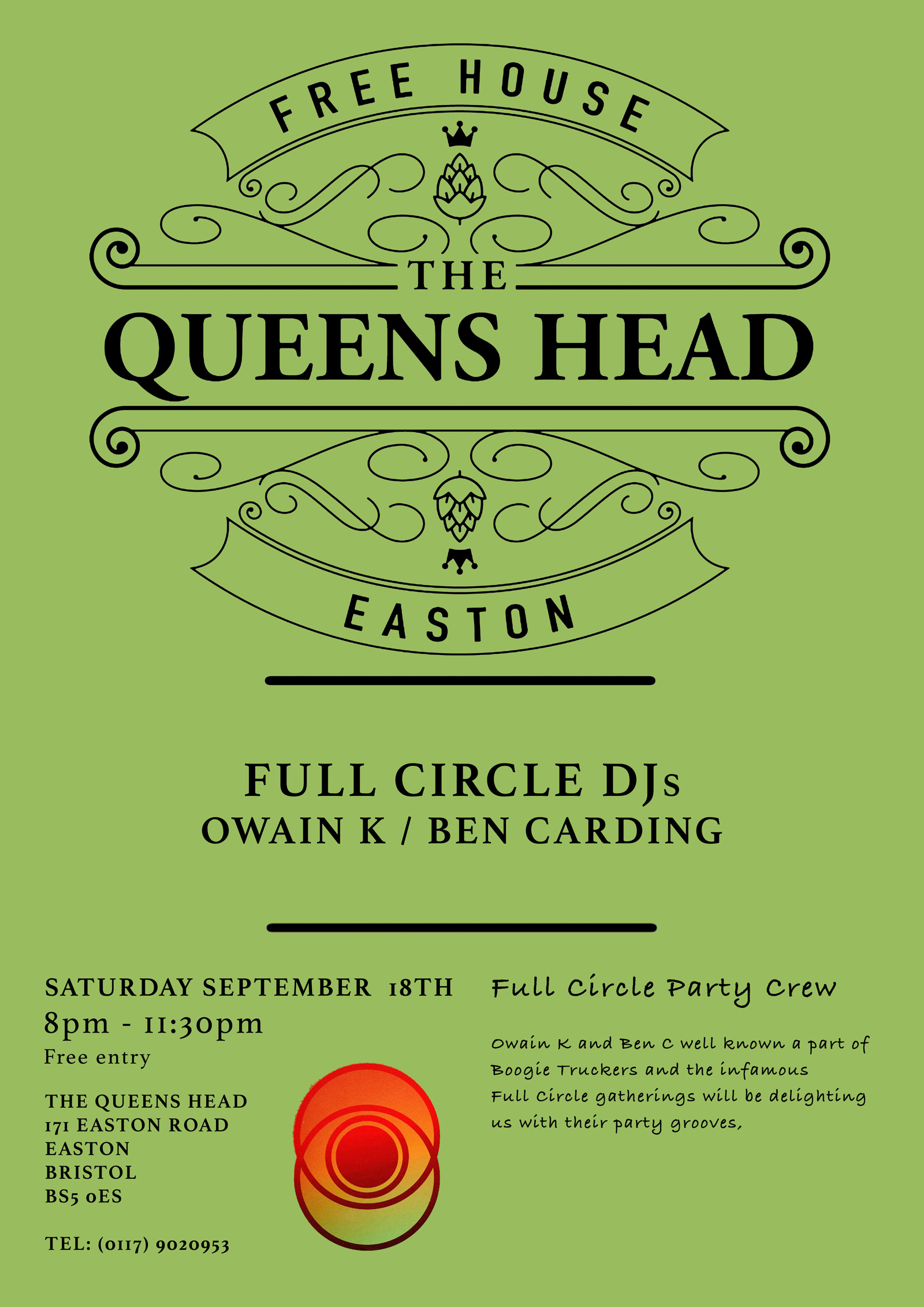 Full Circle DJs - Owain K and Ben C at Queens Head Easton