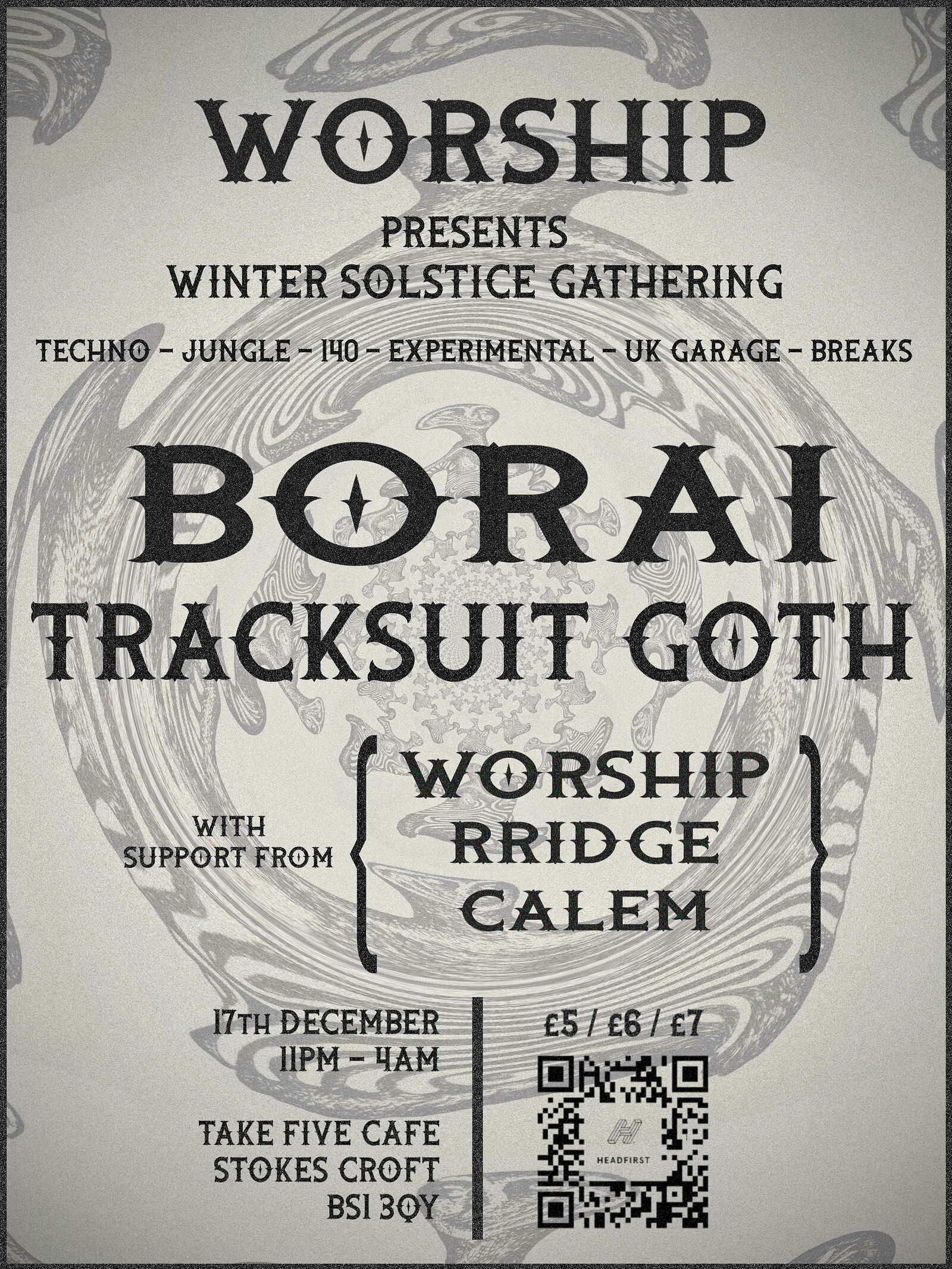 WORSHIP: Borai and Tracksuit Goth at Take Five Cafe