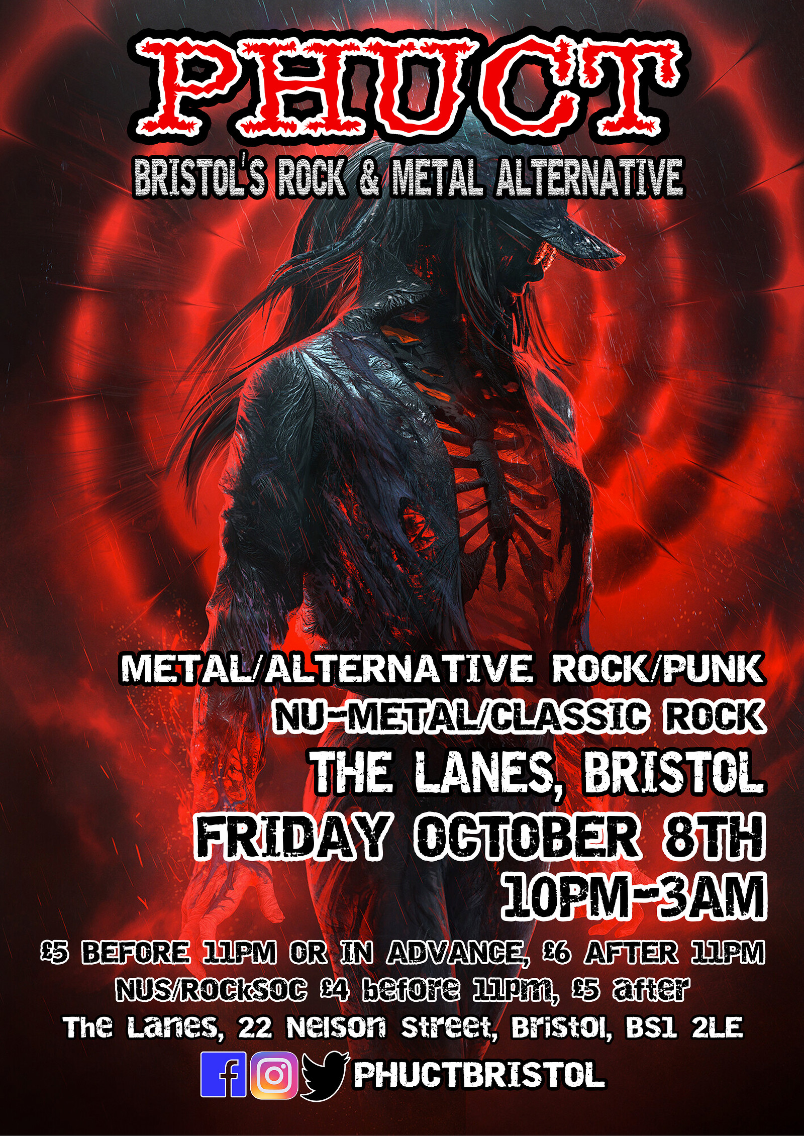 PHUCT - Bristol's rock and metal alternative at The Lanes