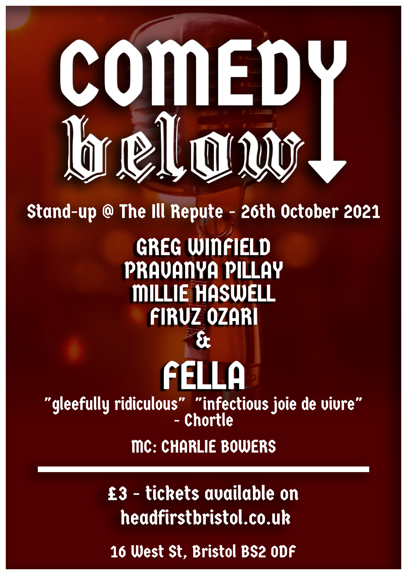 Comedy Below at The Ill Repute