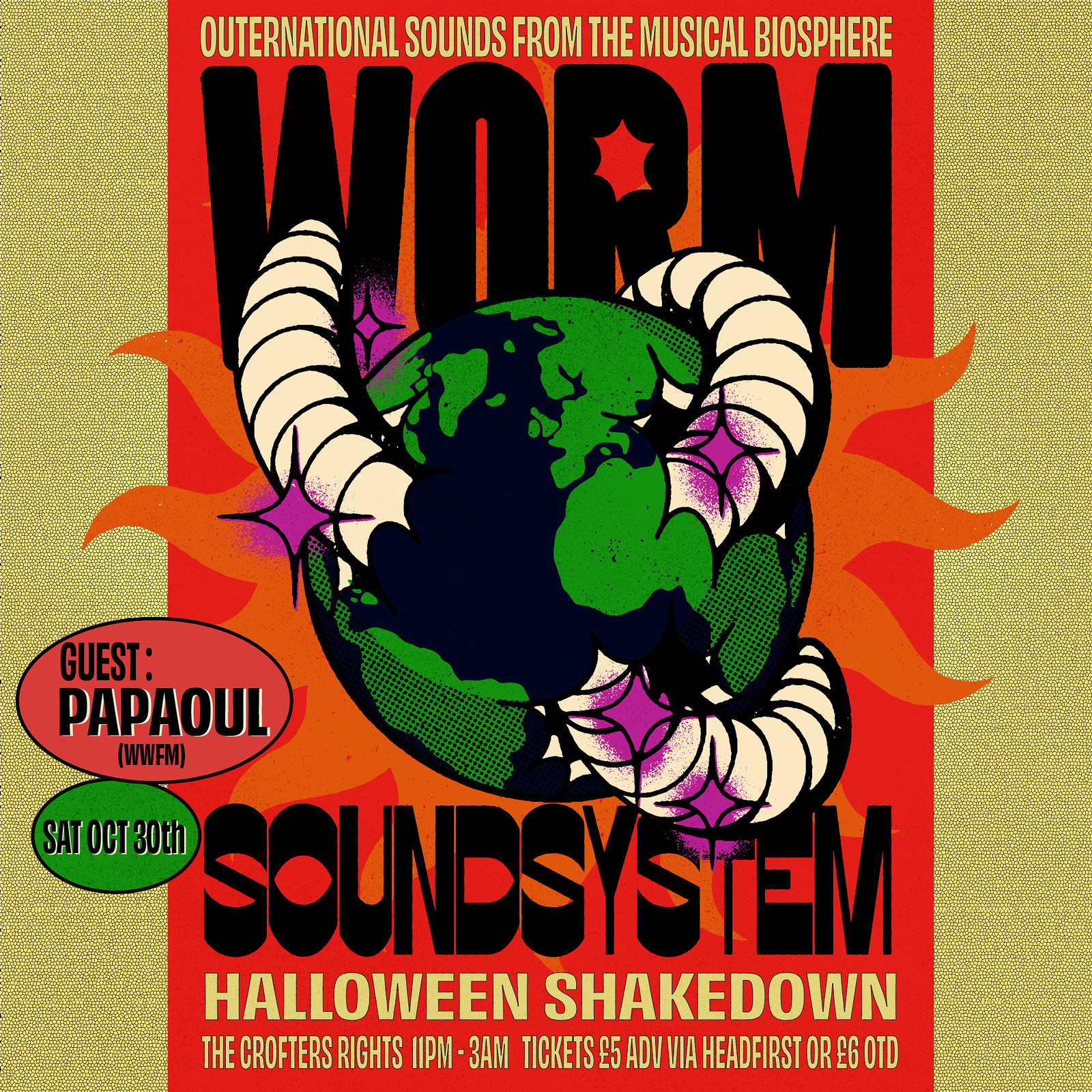 Worm Soundsystem - Halloween with Papaoul at Crofters Rights