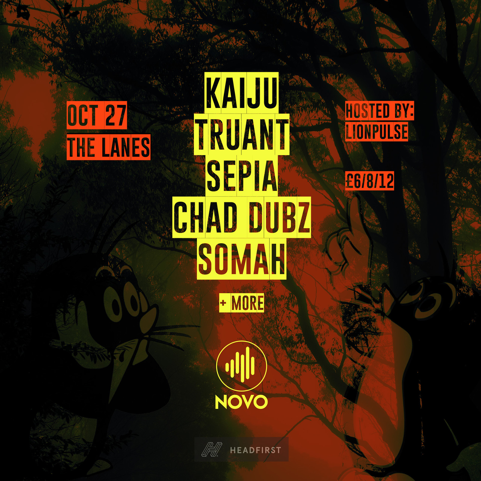 Novo Presents: KAIJU, TRUANT, SEPIA, SOMAH + MORE at The Lanes