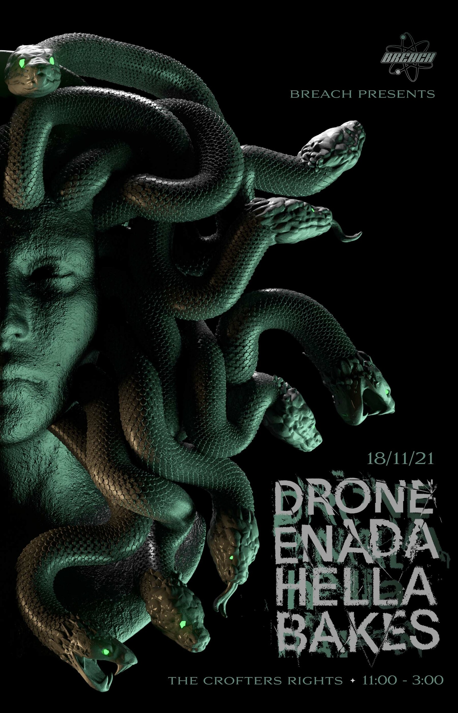 Breach: Drone, Enada, Hella & Bakes at Crofters Rights