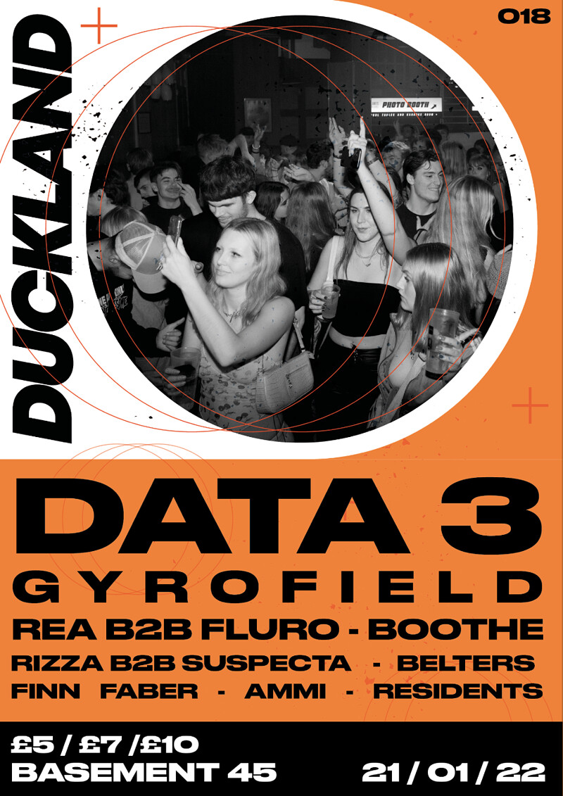 Duckland 3rd Birthday w/ Data 3 & gyrofield at Basement 45