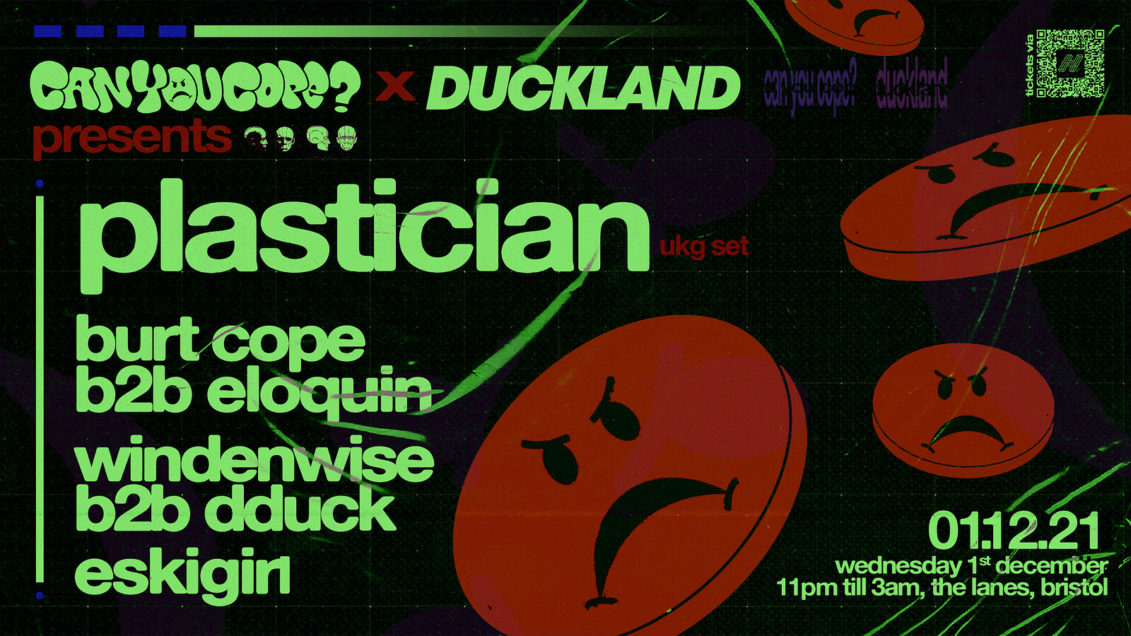 Duckland & Can You Cope Present: Plastician at The Lanes
