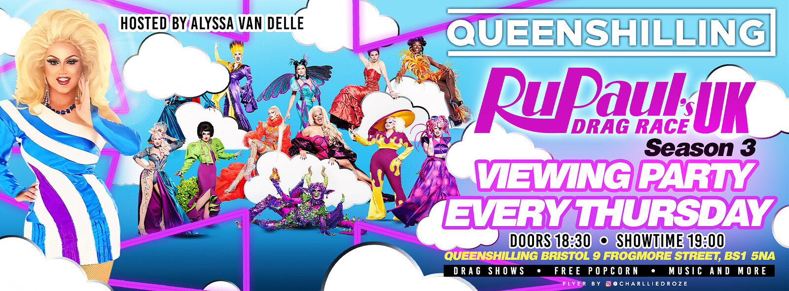 Drag race uk viewing party: episode 5 at Queenshilling