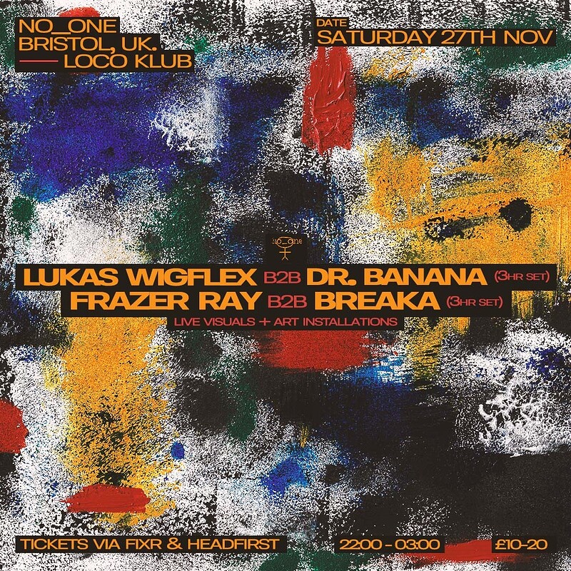Lukas Wigflex b2b Dr Banana/ Frazer Ray b2b Breaka at The Loco Klub