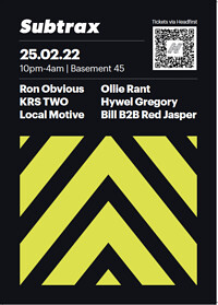 Subtrax w/ Ron Obvious, Ollie Rant & KRS TWO in Bristol