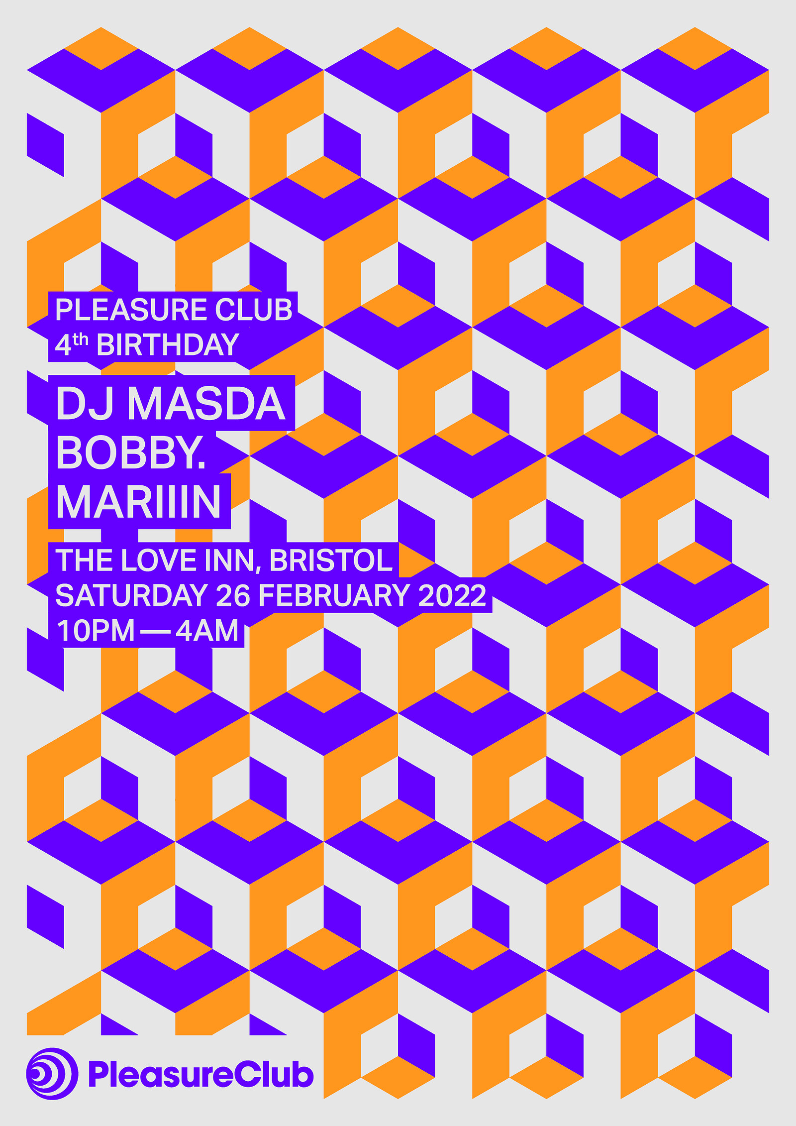 Pleasure Club 4th Birthday w/ DJ Masda at The Love Inn