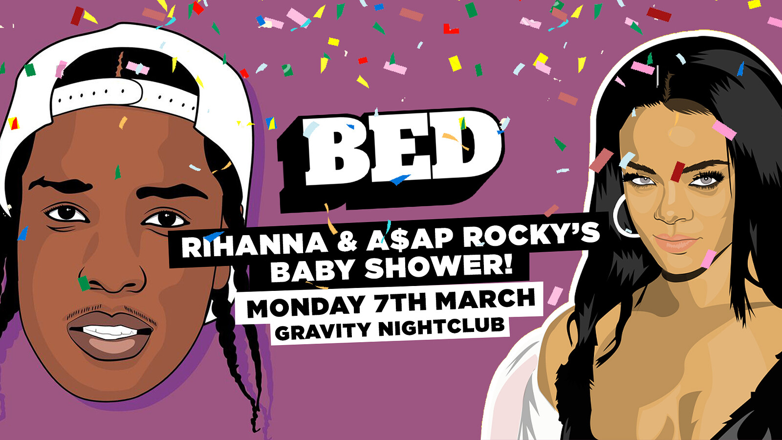 BED: Rihanna & A$AP Rocky's Baby Shower at Gravity